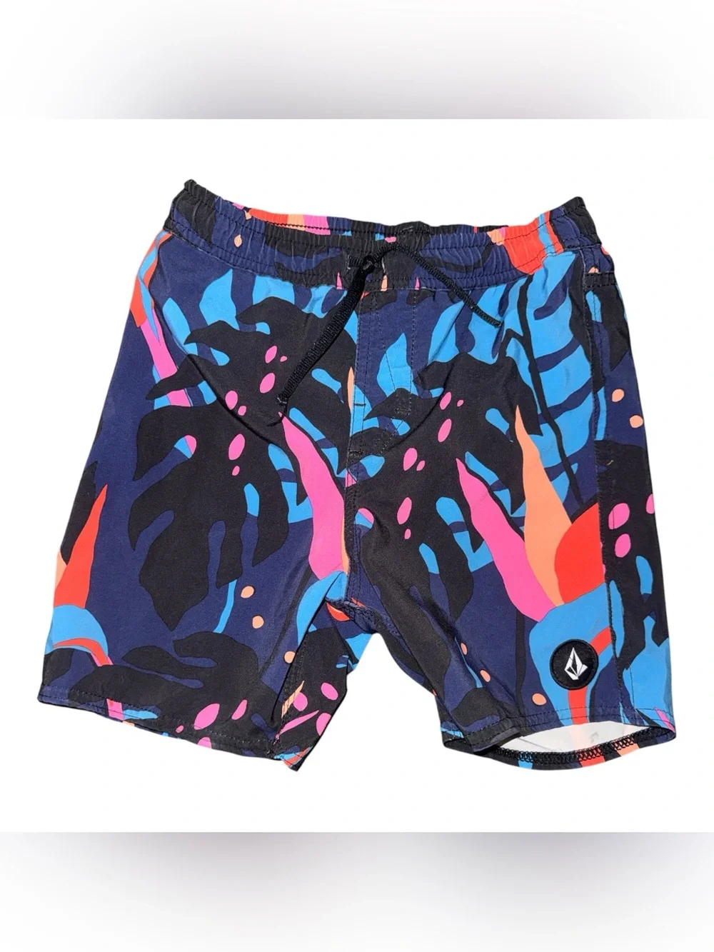 Volcom Boys Size 6 Colorful Tropical Surf Style Skater Swim Trunks Swimwear Suit